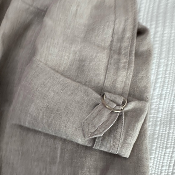 Jones New York Light Beige Linen-Blend Shirt . - Picture 4 of 7